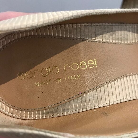 Sergio Rossi round toe silk heels - Picture 5 of 7